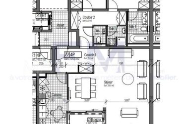 Malagnou, 4 pièces, au 1er étage avec loggia, env 110m2