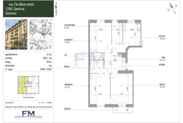Rue de Beaumont, 4.5 pièces au 2ème étage, env. 90m2