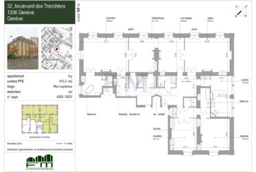 Bd des Tranchées, 9 pièces,en Rez-jardin, env. 310m2