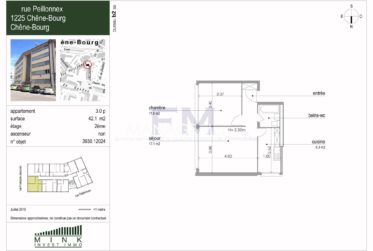 Peillonnex, 3 pièces au 2ème étage, env. 42m2
