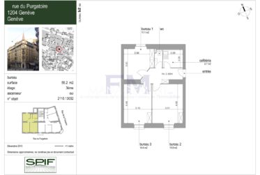 Rue du Purgatoire - Bureau d'en.55m2 - 3ème étage