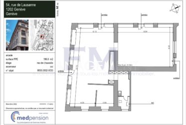 Rue de Lausanne - Arcades d'environ 196m2/PPE