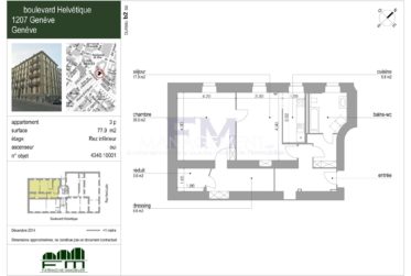 Centre Ville - Bd Helvétique 15 - 3 pièces au rez, env. 80m2