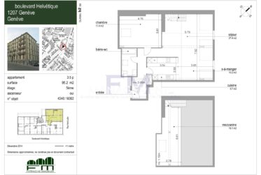 Centre Ville - Appartement - Boulevard Helvétique - 3.5 pièces au 5ème étage
