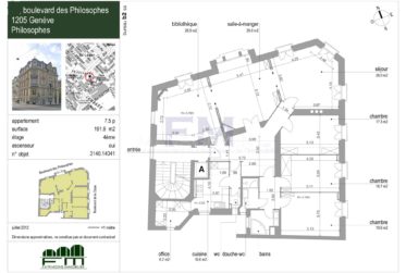 Boulevard des Philosophes - 7,5 pièces d'env. 192 m² au 4ème étage