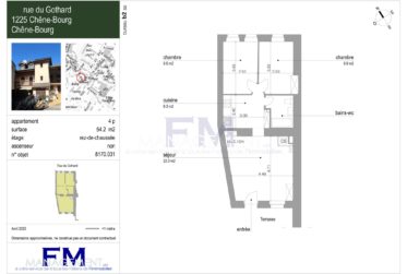 Rue du Gothard – 4 pièces d'env. 54 m² au rez-de-chaussée